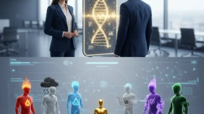 Representación del ADN de la comunicación y la evolución de las habilidades blandas o soft skills en el entorno laboral.